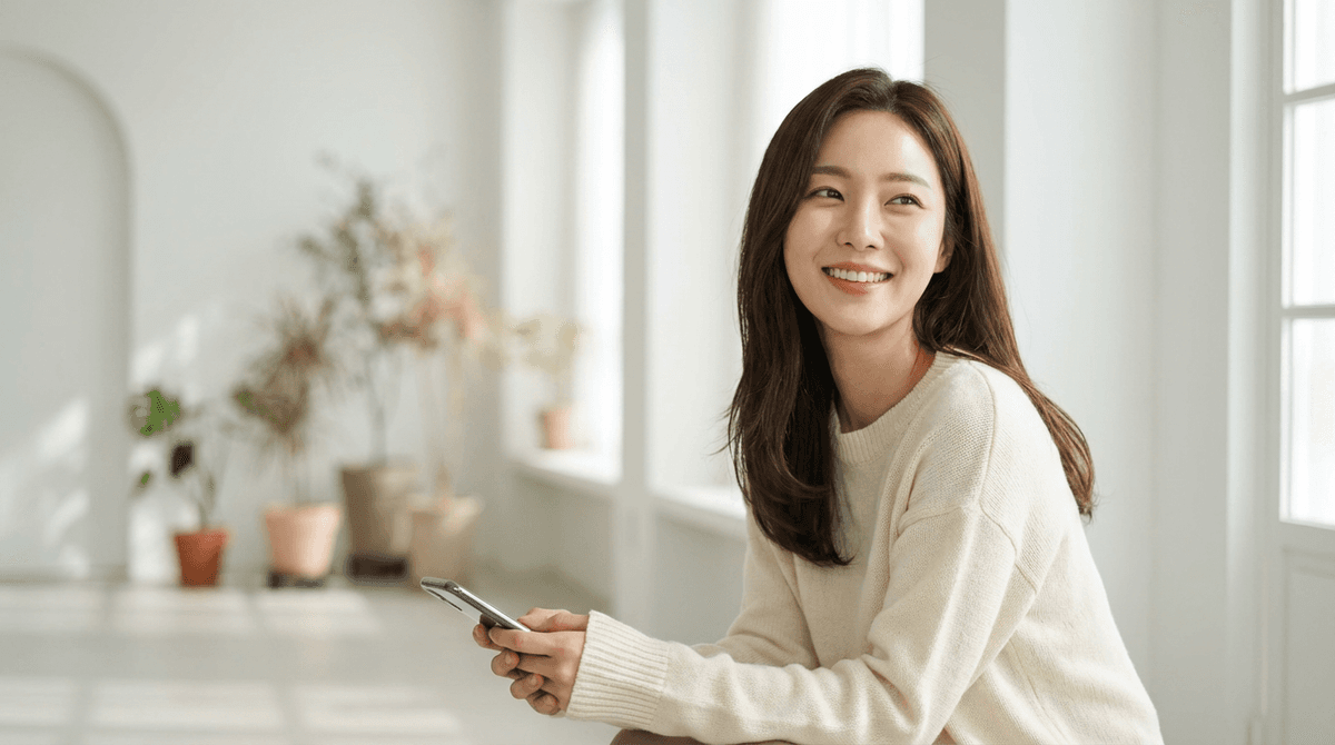 Korean influencer using FanTalk